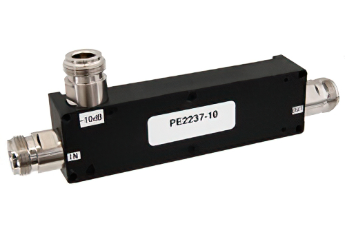 Directional 10 dB N Coupler From 800 MHz to 2.5 GHz Rated To 60 Watts