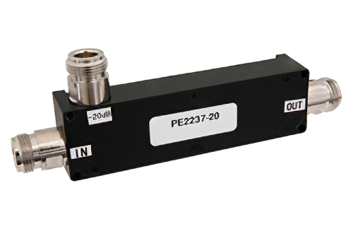 Directional 20 dB N Coupler From 800 MHz to 2.5 GHz Rated To 60 Watts