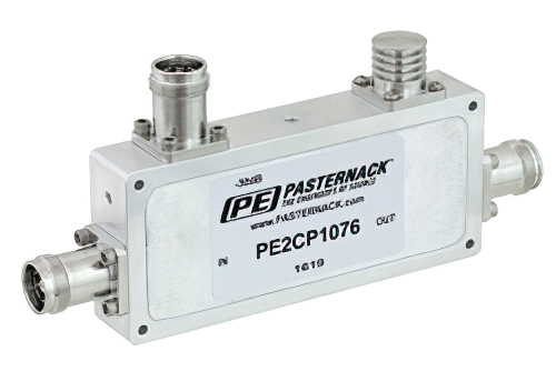 Low PIM Directional 30 dB 4.3-10 Coupler From 380 MHz to 2.7 GHz Rated to 200 Watts