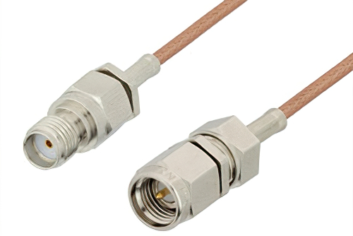 SMA Male to SMA Female Cable 6 inch Length Using RG178 Coax