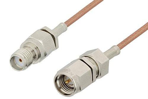 SMA Male to SMA Female Cable Using RG178 Coax, RoHS