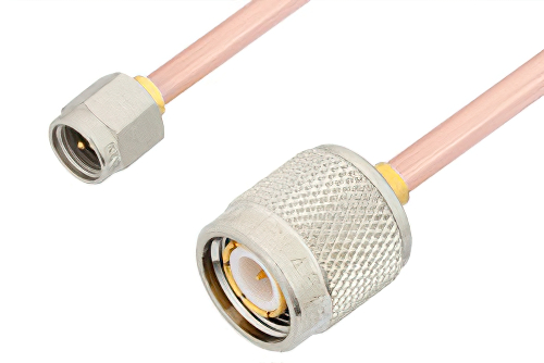 SMA Male to TNC Male Cable Using RG402 Coax, RoHS