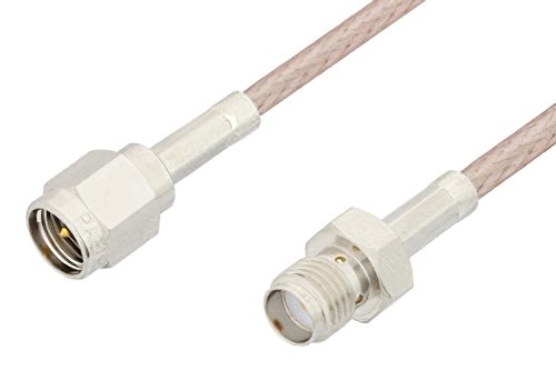 SMA Male to SMA Female Cable Using 75 Ohm RG179 Coax, RoHS