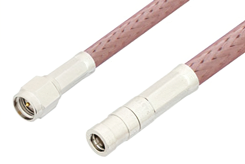 SMA Male to SMB Plug Cable Using RG142 Coax, RoHS