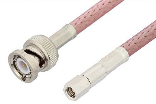 SMC Plug to BNC Male Cable Using RG142 Coax