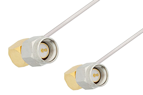 SMA Male Right Angle to SMA Male Right Angle Cable Using PE-SR047AL Coax