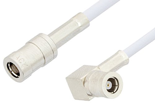 SMB Plug to SMB Plug Right Angle Cable Using RG188-DS Coax