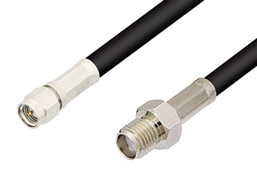 SMA Male to SMA Female Cable Using 75 Ohm RG59 Coax, RoHS