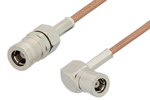 SMB Plug to SMB Plug Right Angle Cable Using RG178 Coax