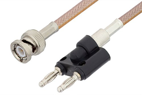 Banana Plug to BNC Male Cable Using RG400 Coax