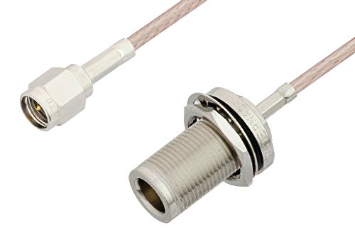 SMA Male to N Female Bulkhead Cable Using RG316 Coax