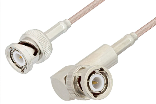 BNC Male to BNC Male Right Angle Cable Using RG316-DS Coax