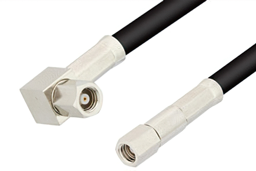 SMC Plug to SMC Plug Right Angle Cable Using RG58 Coax, RoHS