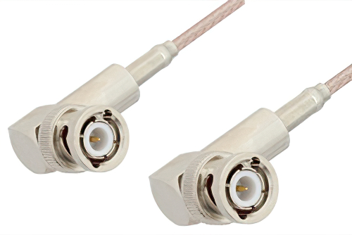 BNC Male Right Angle to BNC Male Right Angle Cable Using RG316-DS Coax