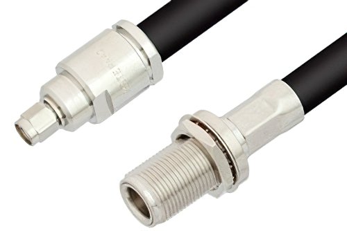 SMA Male to N Female Bulkhead Cable Using RG213 Coax