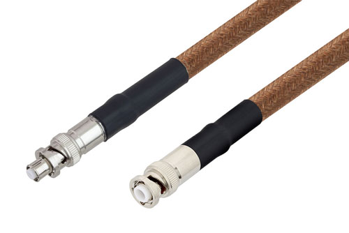 MHV Male to SHV Plug Cable 48 Inch Length Using RG225 Coax