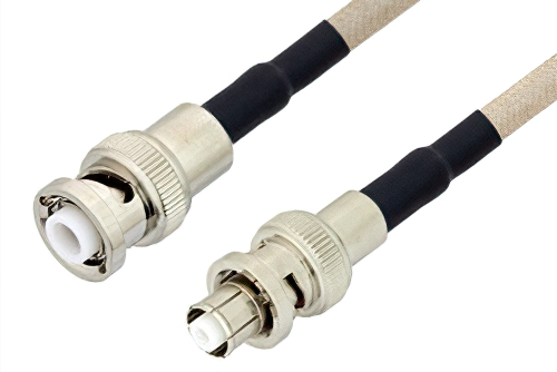 MHV Male to SHV Plug Cable Using RG141 Coax