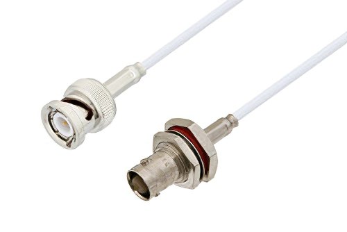 BNC Male to BNC Female Bulkhead Cable Using RG188 Coax