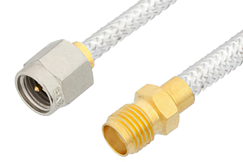 SMA Male to SMA Female Cable Using PE-SR402FL Coax, RoHS