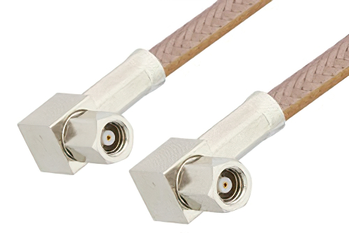 SMC Plug Right Angle to SMC Plug Right Angle Cable Using RG400 Coax