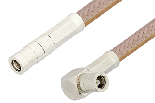 SMB Plug to SMB Plug Right Angle Cable Using RG400 Coax
