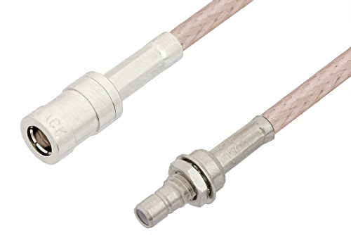 SMB Plug to SMB Jack Bulkhead Cable Using RG316-DS Coax