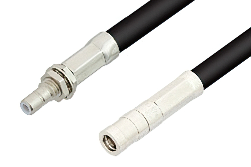 SMB Plug to SMB Jack Bulkhead Cable Using RG223 Coax, RoHS