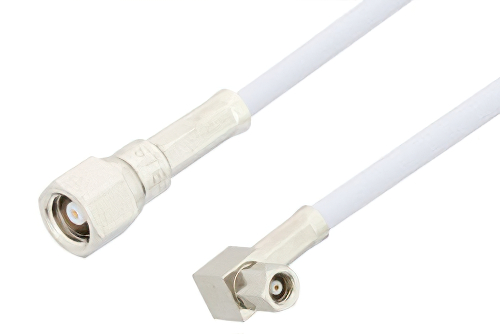 SMC Plug to SMC Plug Right Angle Cable Using RG188-DS Coax, RoHS
