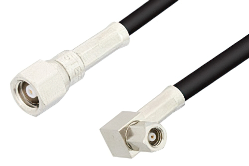 SMC Plug to SMC Plug Right Angle Cable Using PE-B100 Coax