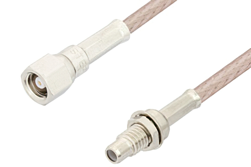 Smc Plug To Smc Jack Bulkhead Cable Using Rg316-ds Coax