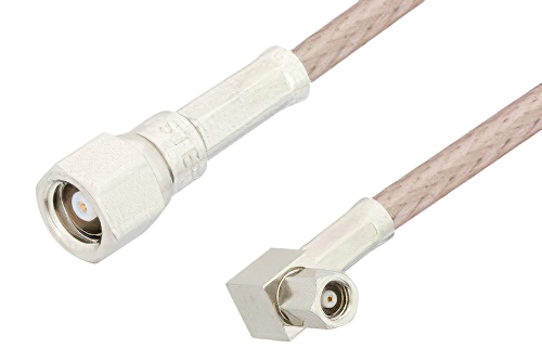 SMC Plug to SMC Plug Right Angle Cable Using RG316-DS Coax