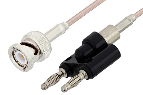 BNC Male to Banana Plug Cable Using RG316-DS Coax