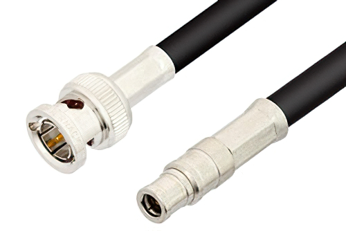 75 Ohm Mini SMB Plug to 75 Ohm BNC Male Cable Using 75 Ohm RG59 Coax