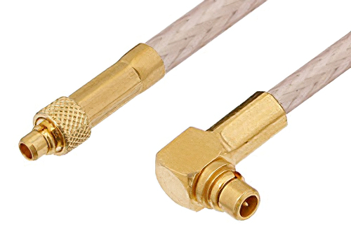 MMCX Plug to MMCX Plug Right Angle Cable Using RG316 Coax