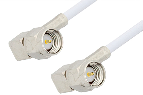 SMA Male Right Angle to SMA Male Right Angle Cable Using RG188 Coax, RoHS