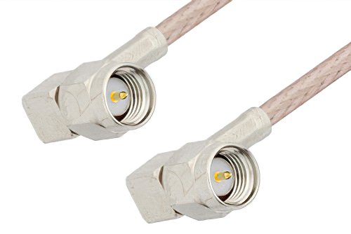 SMA Male Right Angle to SMA Male Right Angle Cable Using RG316 Coax, LF Solder