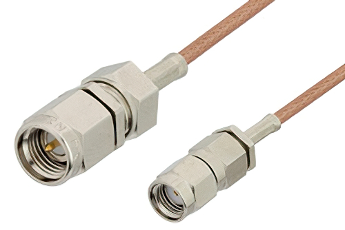 SMA Male to Reverse Polarity SMA Male Cable 24 Inch Length Using RG178 Coax