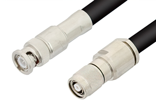 Reverse Polarity TNC Male to BNC Male Cable Using PE-B405 Coax