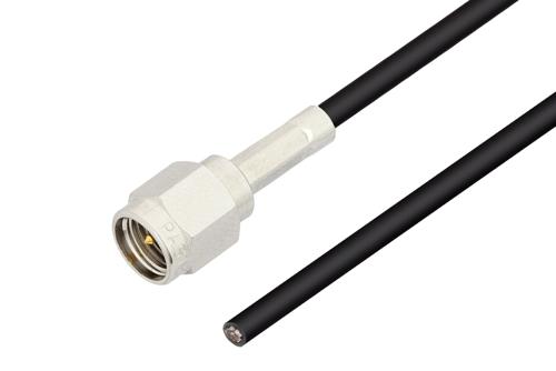 SMA Male to Straight Cut Lead Cable Using RG174 Coax