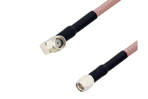 Reverse Polarity Sma Male Right Angle To Sma Male Cable 12 Inch Length Using Rg142 Coax With 7862