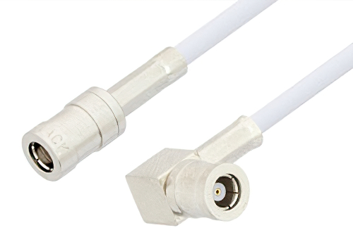 SMB Plug to SMB Plug Right Angle Cable Using RG188 Coax
