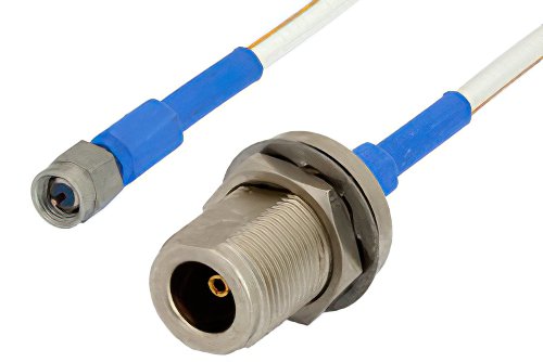 SMA Male to N Female Bulkhead Precision Cable Using 150 Series Coax, RoHS