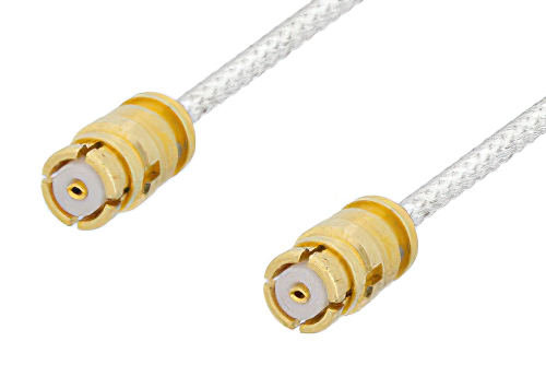 SMP Female to SMP Female Cable Using PE-SR047FL Coax, RoHS