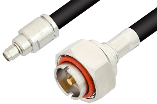 SMA Male to 7/16 DIN Male Cable Using RG8 Coax, RoHS