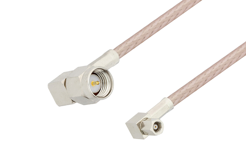 SMA Male Right Angle to SMC Plug Right Angle Cable Using RG316 Coax