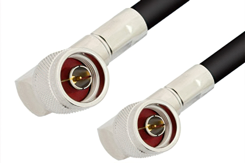 N Male Right Angle to N Male Right Angle Cable Using RG214 Coax