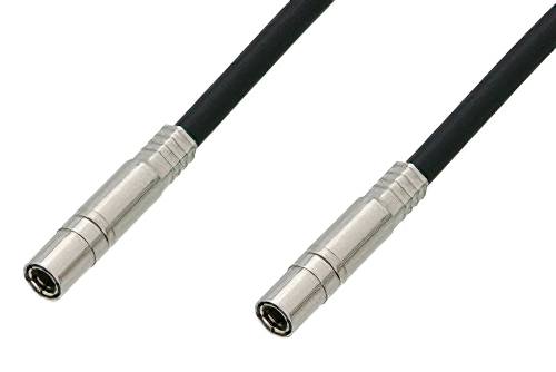 75 Ohm Mini SMB Plug to 75 Ohm Mini SMB Plug Cable Using 75 Ohm PE-B159-BK Black Coax