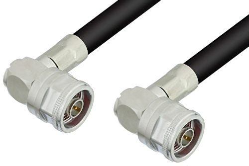 N Male Right Angle to N Male Right Angle Cable Using PE-C400 Coax