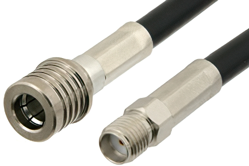 SMA Female to QMA Male Cable Using PE-C195 Coax