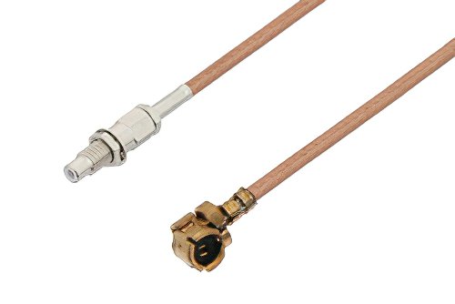 SMC Jack Bulkhead to UMCX Plug Cable Using RG178 Coax